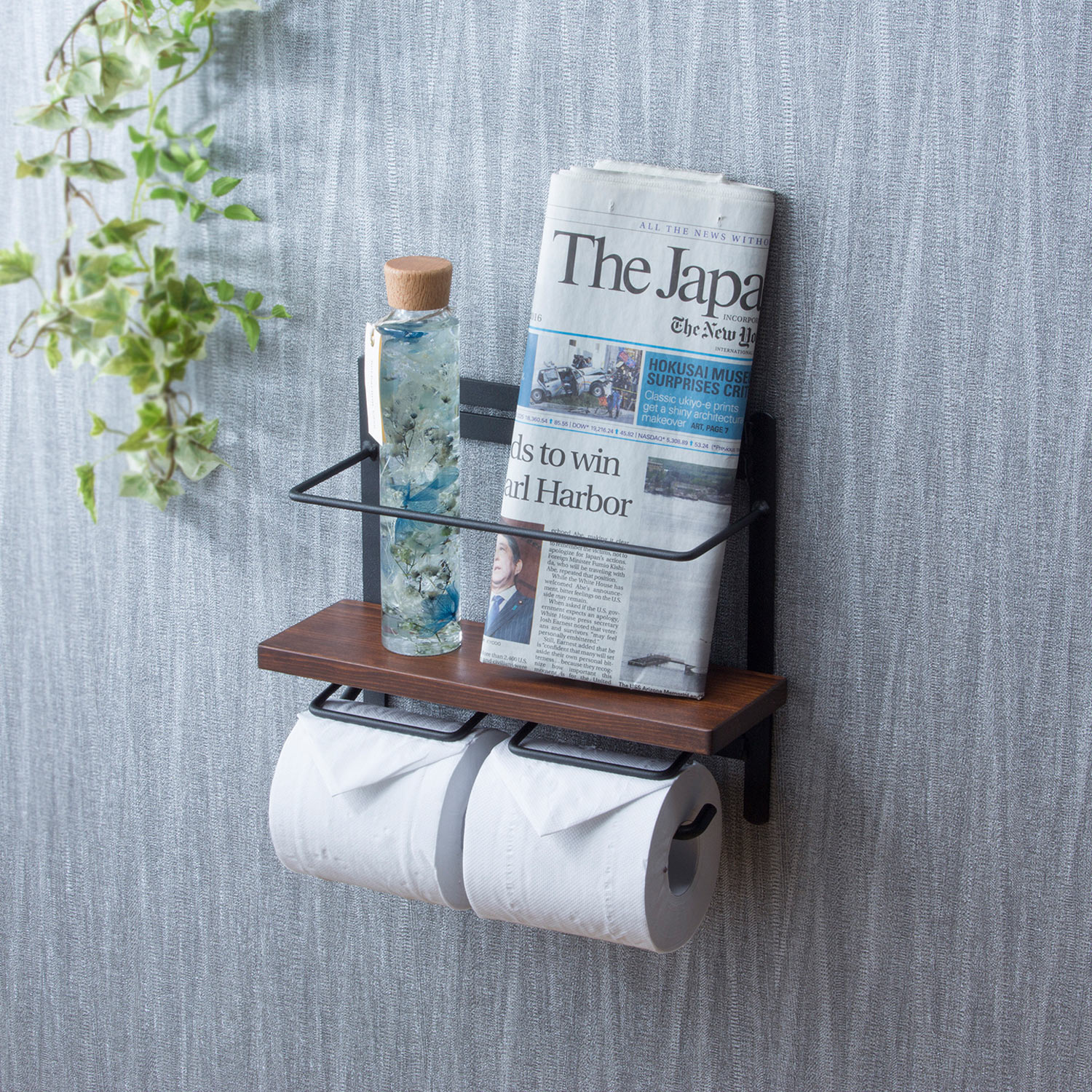 トイレをオシャレに 上棚付きトイレットペーパーホルダー 通販のベルメゾンネット トイレをオシャレに 上棚付きトイレットペーパーホルダー 通販のベルメゾンネット