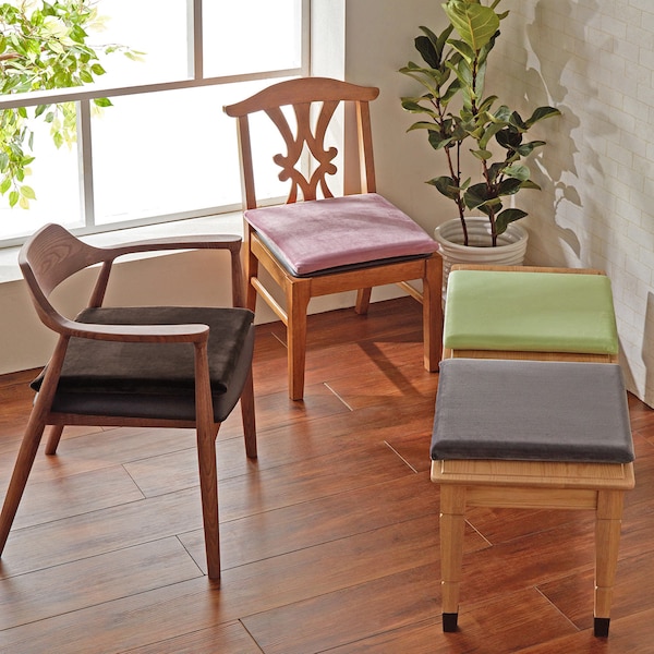 【ベルメゾン】もちもちとした肌触りが気持ちいい四角型シートクッション 【選べる7色】