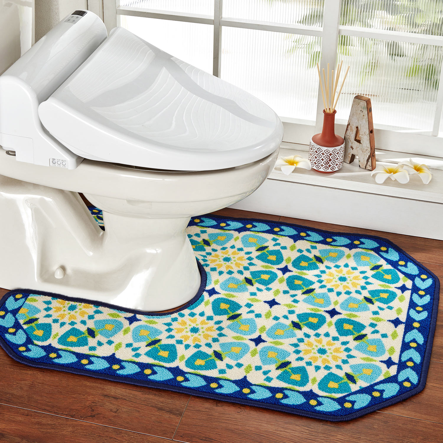 【ベルメゾン】【アウトレット】タイル調デザインのトイレマット