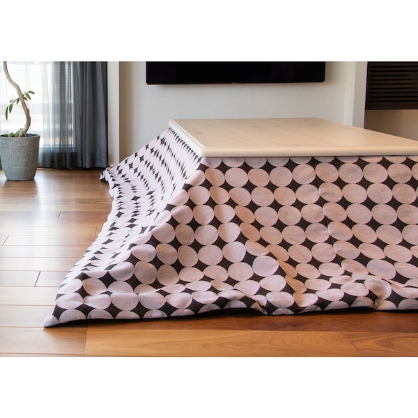 【ベルメゾン】北欧調デザインのカバーが洗える薄掛けこたつ布団