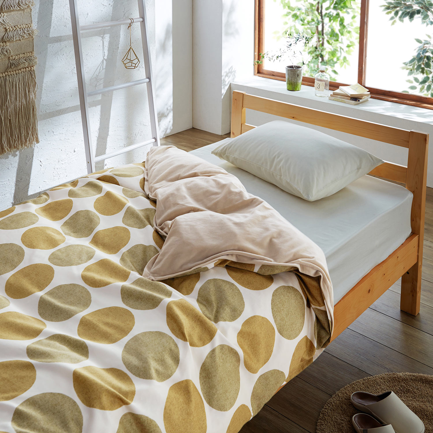 【リムーバ/REMOVA】肌にあたる面だけ洗える全辺ファスナーの北欧調掛け布団カバー(肌面マイクロファイバー)