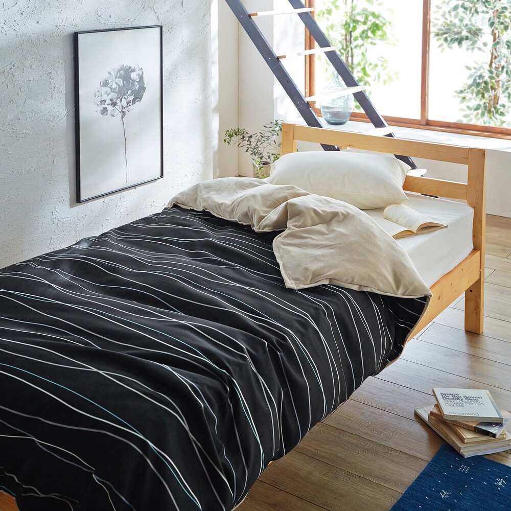 【リムーバ/REMOVA】肌にあたる面だけ洗える全辺ファスナーの掛け布団カバー(肌面マイクロファイバー)