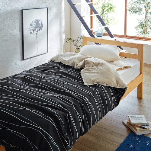 肌にあたる面だけ洗える全辺ファスナーの掛け布団カバー（肌面マイクロファイバー）