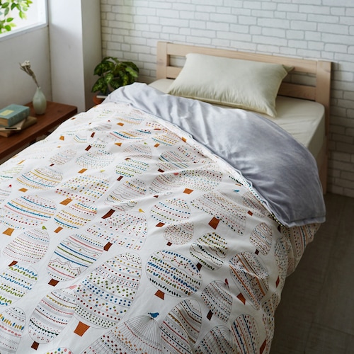 肌にあたる面だけ洗える全辺ファスナーの掛け布団カバー（肌面マイクロファイバー）