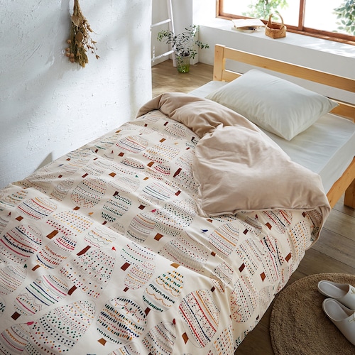 肌にあたる面だけ洗える全辺ファスナーの掛け布団カバー（肌面マイクロファイバー）