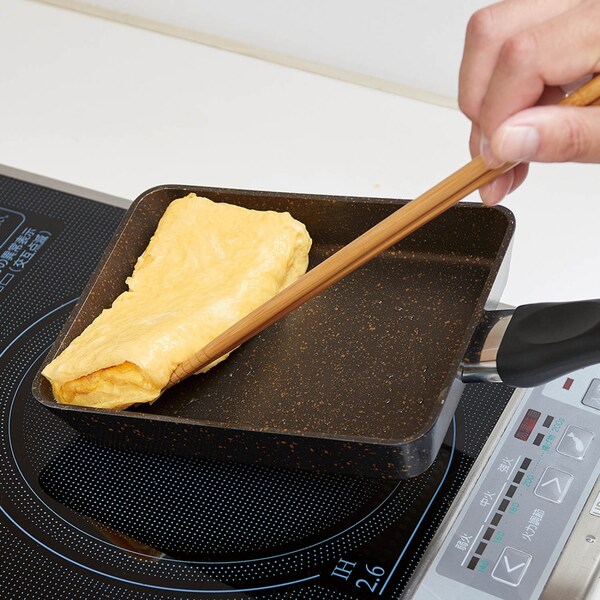 【ベルメゾン】マーブルコートの玉子焼きフライパン 【IH