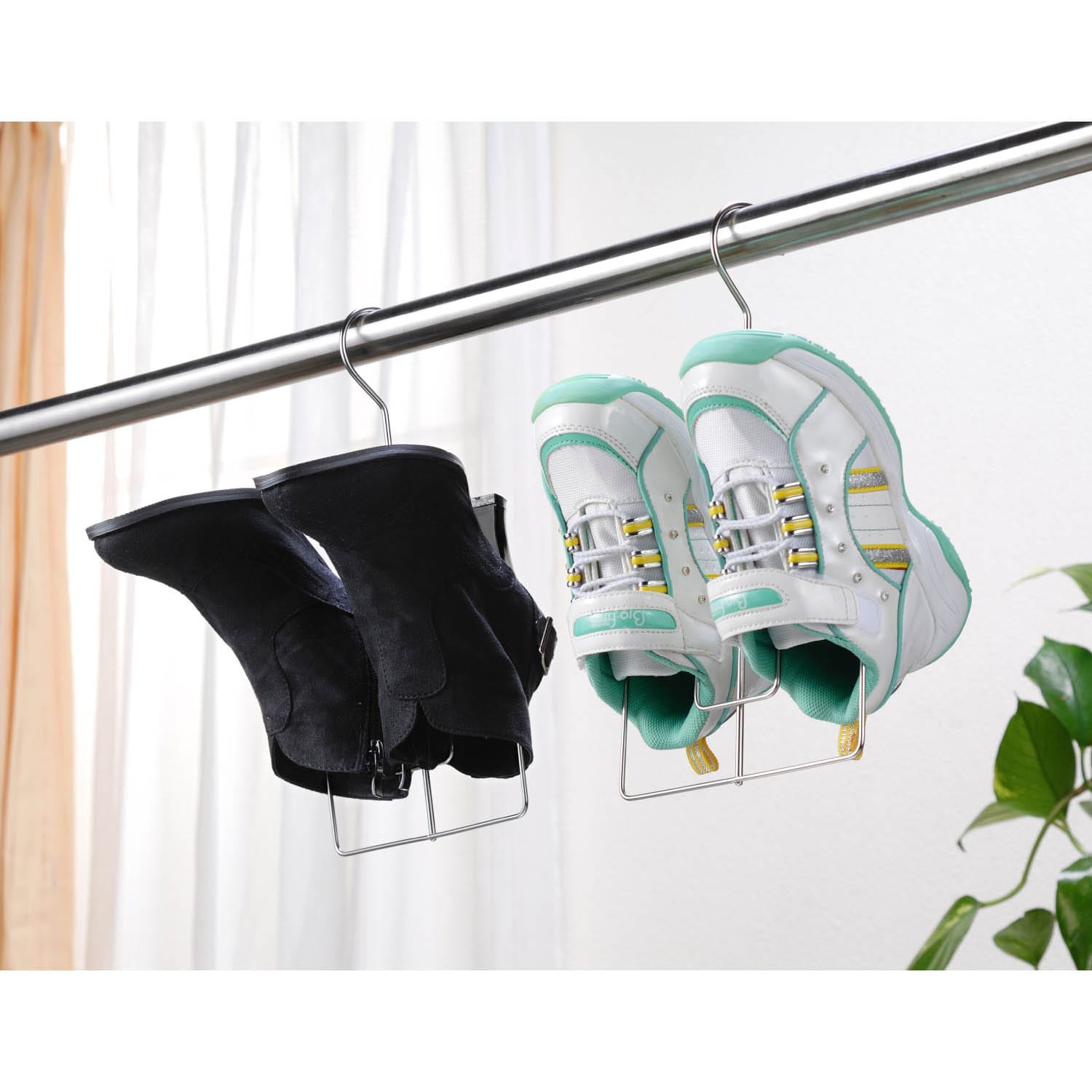 ＜ベルメゾン＞燕三条で作るステンレス製シューズ & バスブーツ洗濯ハンガー 2本セット画像