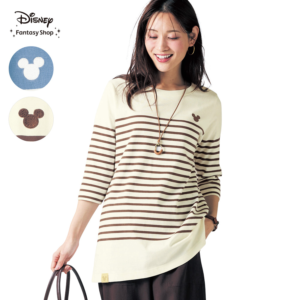 【新柄登場】 パネルボーダーチュニック「ミッキーモチーフ」(ディズニー/Disney) 【新柄登場】 パネルボーダーチュニック「ミッキーモチーフ」(ディズニー/Disney)