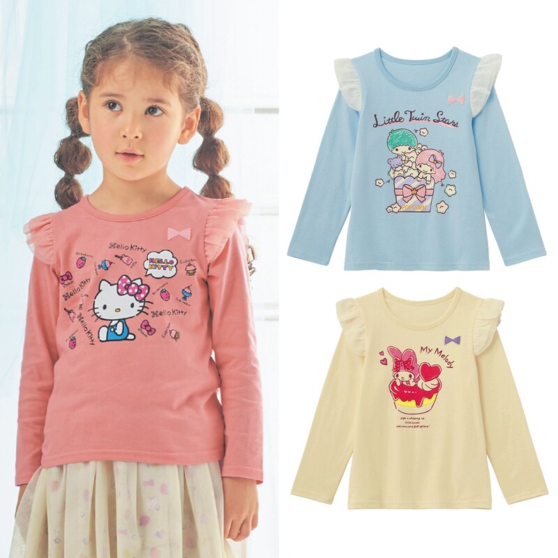 肩フリルｔシャツ 女の子 子供服 サンリオキャラクターズ サンリオ Sanrio 通販のベルメゾンネット