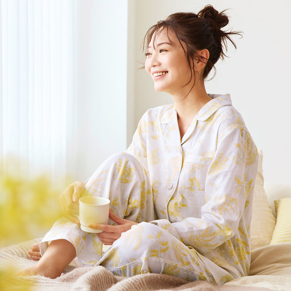 【新色追加】 コットンダブルガーゼ長袖パジャマエブリデイファン/EVERYDAY FUN 【新色追加】 コットンダブルガーゼ長袖パジャマエブリデイファン/EVERYDAY FUN