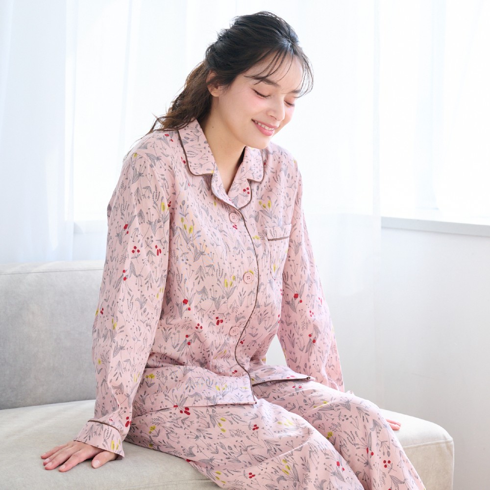 【新色追加】 コットンダブルガーゼ長袖パジャマエブリデイファン/EVERYDAY FUN 【新色追加】 コットンダブルガーゼ長袖パジャマエブリデイファン/EVERYDAY FUN