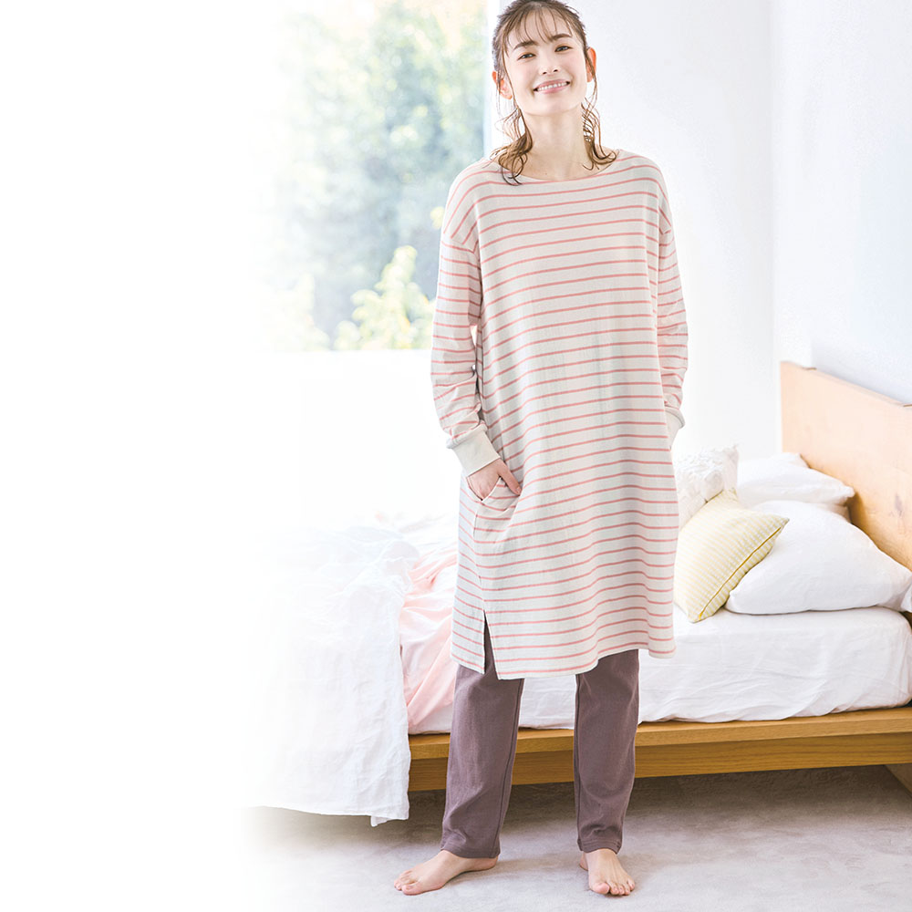 たっぷりコットンのやわらかチュニックパジャマ たっぷりコットンのやわらかチュニックパジャマ