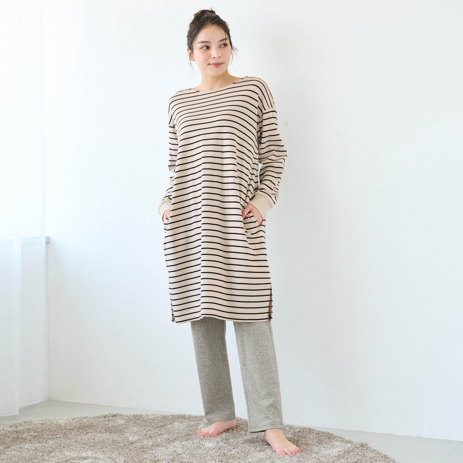 たっぷりコットンのやわらかチュニックパジャマ たっぷりコットンのやわらかチュニックパジャマ