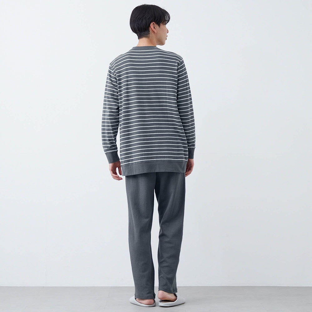 二重仕立てのやわらかコットンパジャマメンズ（メンズ パジャマ/ルーム
