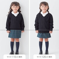 サイズ別着用比較／モデル身長105.5cm