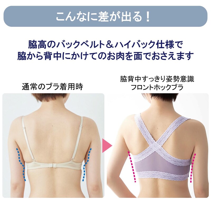脇背中すっきり姿勢意識ブラ 通販のベルメゾンネット