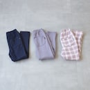 ラベンダーグレー＆ネイビー（デニムニット）＆ラベンダーチェック