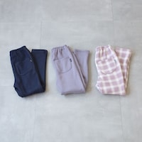ラベンダーグレー＆ネイビー（デニムニット）＆ラベンダーチェック