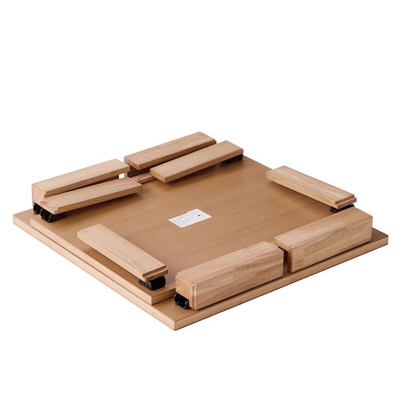 裏面　子テーブル収納時　ナチュラル/幅80＋60cm