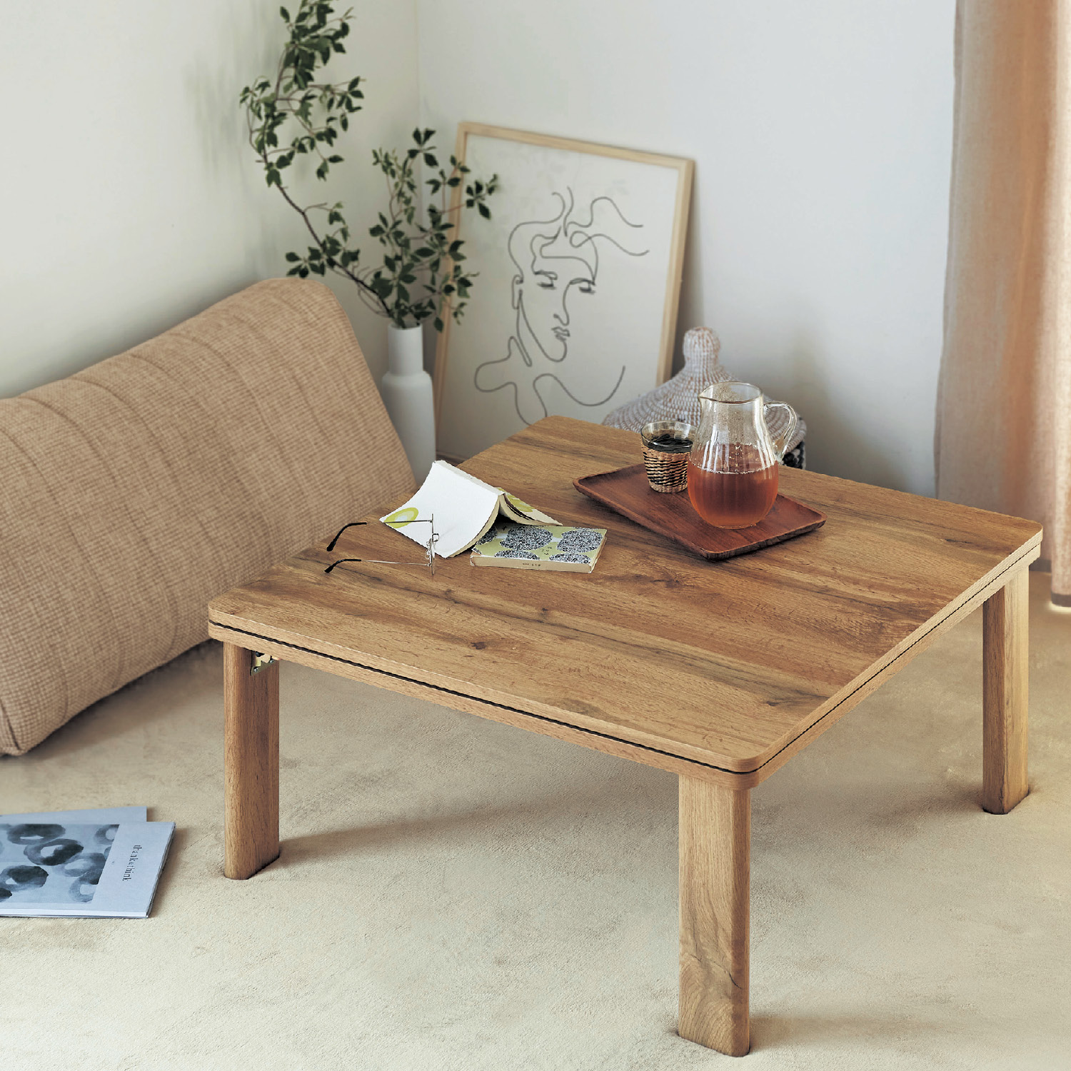 【ベルメゾン】折りたたみ式コンパクトこたつテーブル