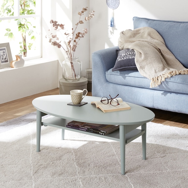 【ベルメゾン】ペールカラーの折りたたみリビングローテーブル