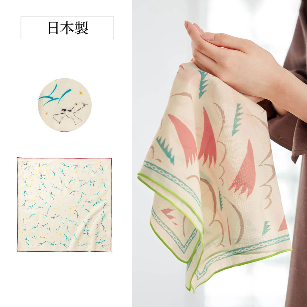 【竹久夢二】竹久夢二 大正モダンが香るガーゼハンカチ【日本製】