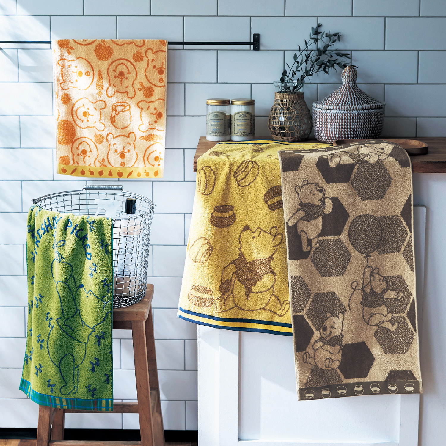 綿素材を使ったジャカードタオル2柄セット くまのプーさん ディズニー Disney 通販のベルメゾンネット 綿素材を使ったジャカードタオル2柄セット くまのプーさん ディズニー Disney 通販のベルメゾンネット