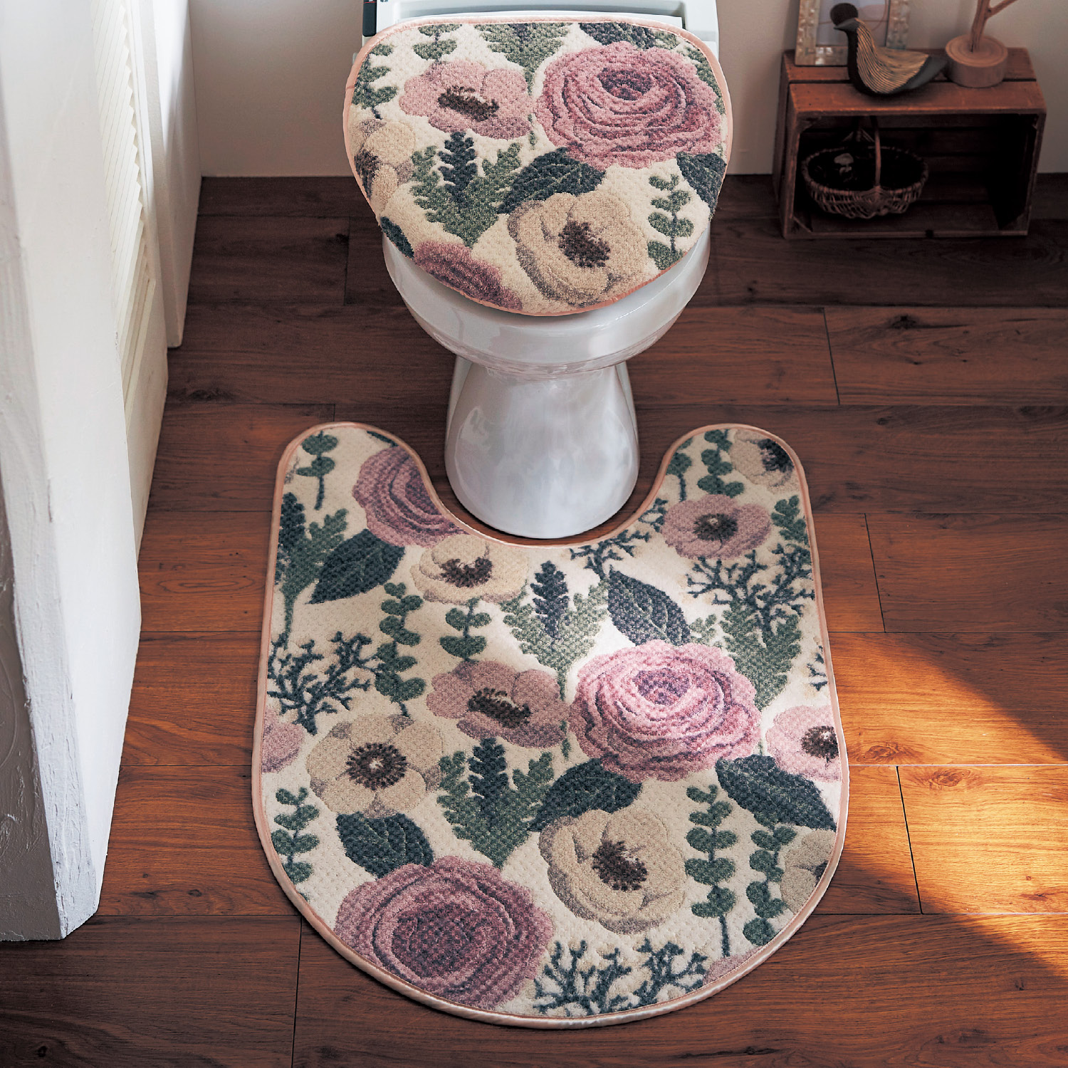 日本製 抗菌防臭 花柄トイレマット フタカバー 単品 セット 通販のベルメゾンネット 日本製 抗菌防臭 花柄トイレマット フタカバー 単品 セット 通販のベルメゾンネット