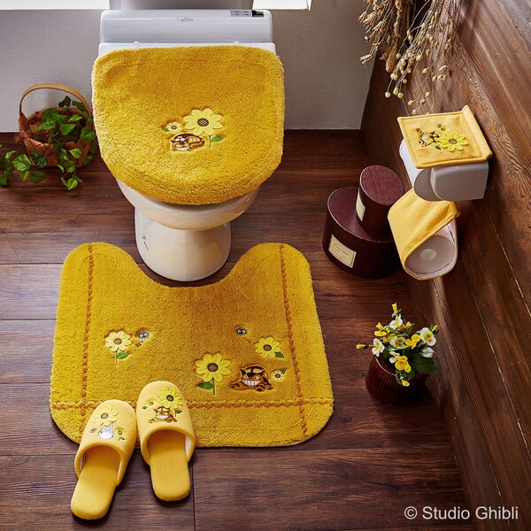 【となりのトトロ】猫バスデザインのトイレマット・フタカバー(単品・セット)