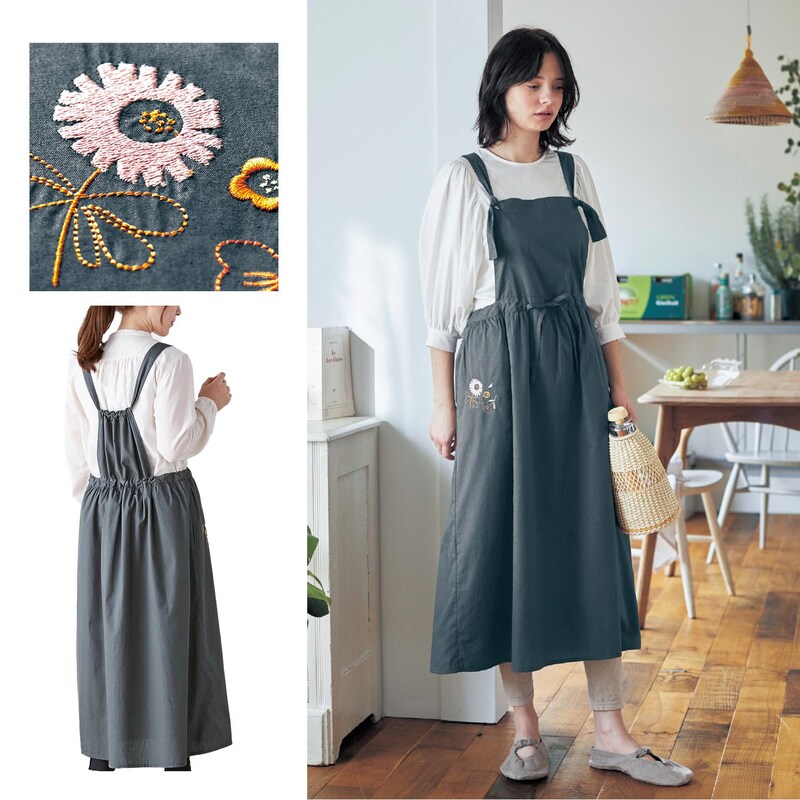 肩紐調整できるエプロンワンピース エルザ ミニラボ Mini Labo 通販のベルメゾンネット