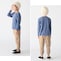 ベージュ系チェック／モデル身長115.5cm・110サイズ着用