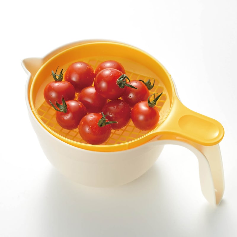 (５)野菜などの水切り：ミニトマトなどちょっとした水切りに