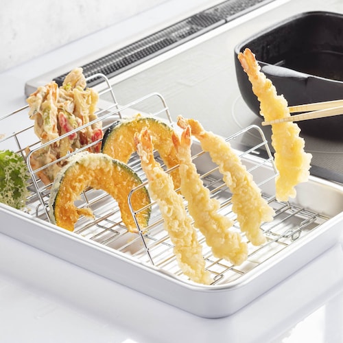 揚げ物を立てて油切りできる揚げ物バット