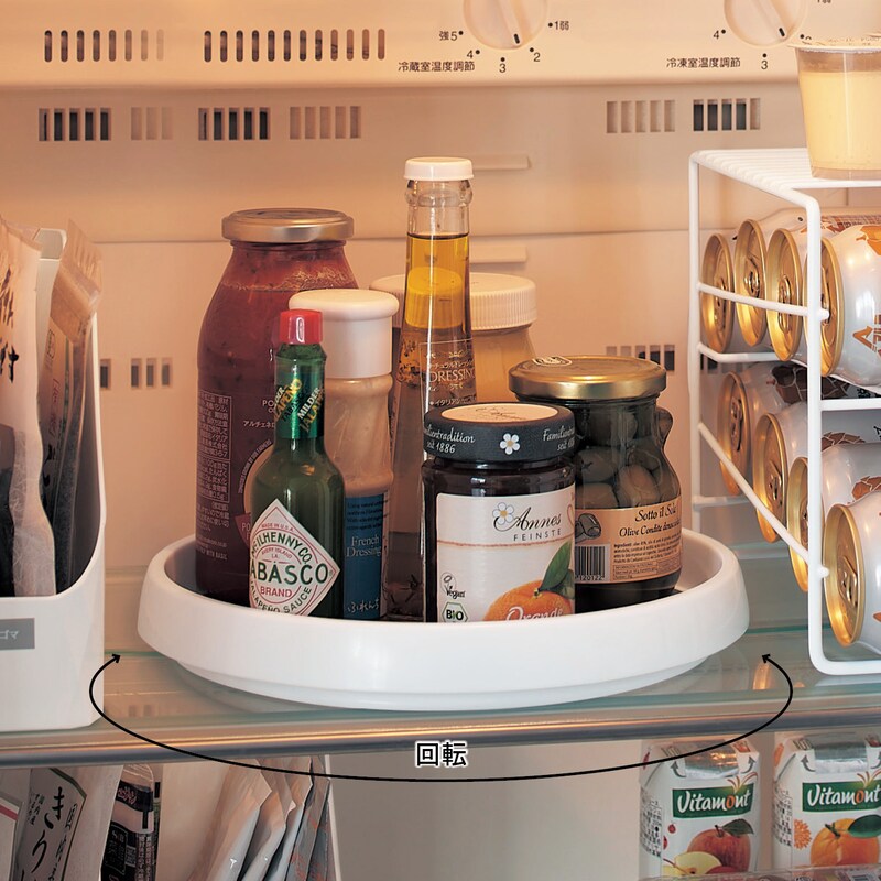 富士パックス販売 冷蔵庫の中でも便利 くるっトレー FP-377 キッチン 収納 調味料 通販