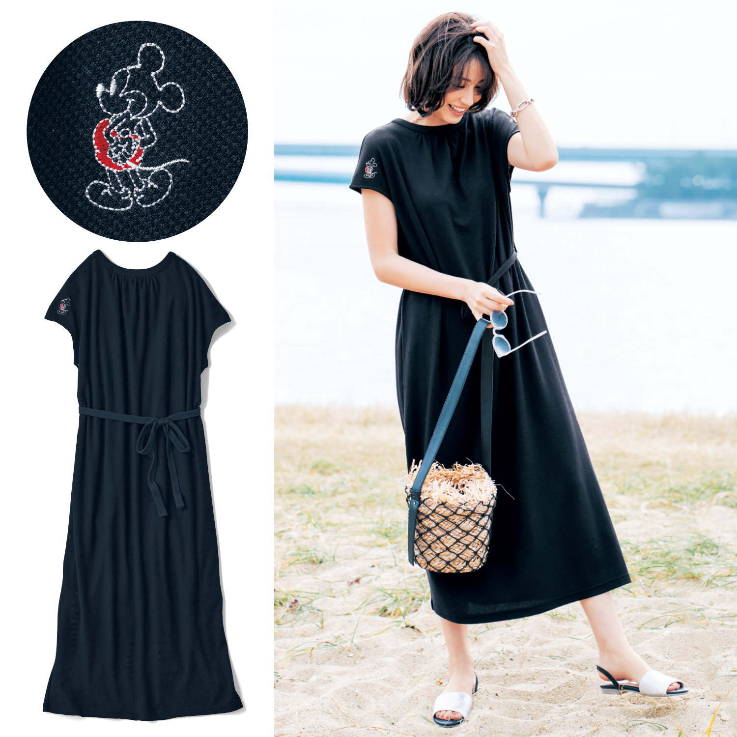 ワッフル素材のカットソーワンピース ミッキーマウス ディズニー Disney 通販のベルメゾンネット ワッフル素材のカットソーワンピース ミッキーマウス ディズニー Disney 通販のベルメゾンネット