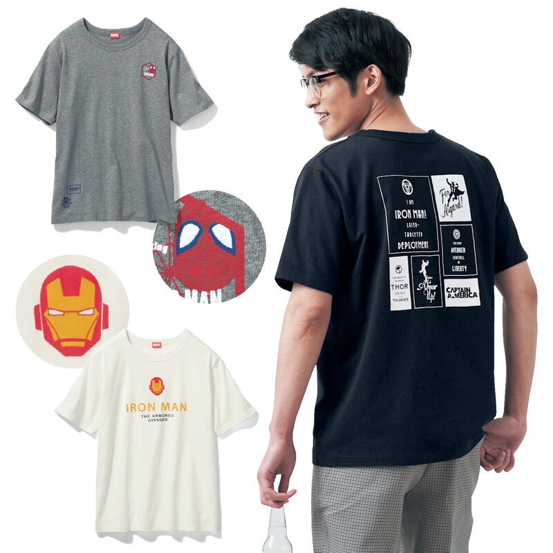 おうちディズニー プリントｔシャツ 選べるキャラクター マーベル Marvel 通販のベルメゾンネット