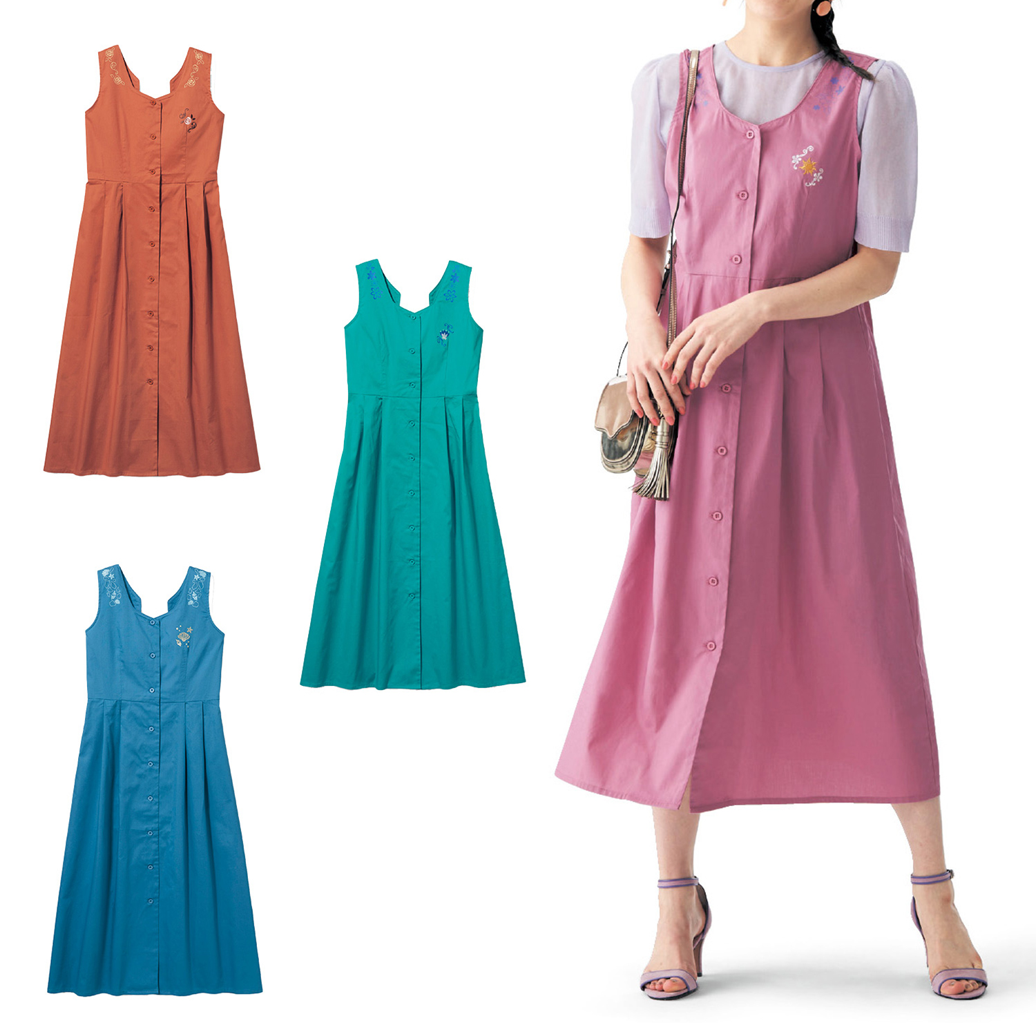 後ろリボンが可愛いジャンスカワンピース 選べるキャラクター ディズニー Disney 通販のベルメゾンネット 後ろリボンが可愛いジャンスカワンピース 選べるキャラクター ディズニー Disney 通販のベルメゾンネット