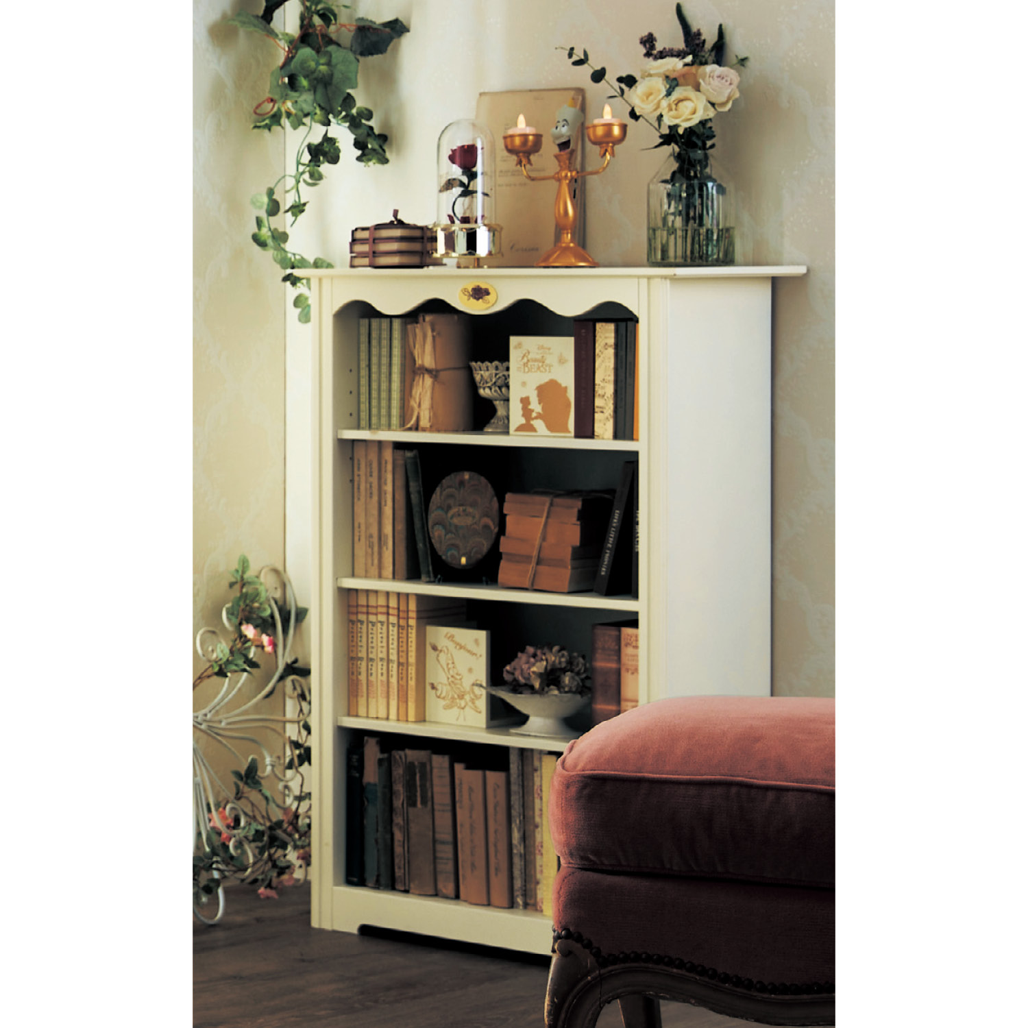 【ディズニー/Disney】本棚風ラック「美女と野獣」 【ディズニー/Disney】本棚風ラック「美女と野獣」