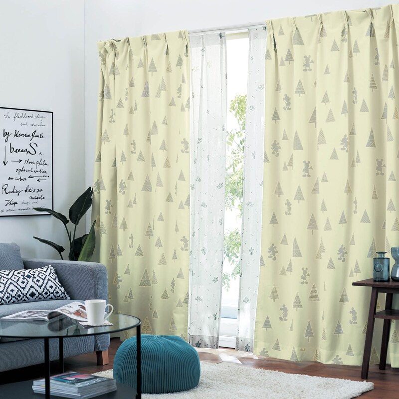 おうちディズニー コーティング裏地付き遮光 遮熱 防音カーテン ミッキーマウス ディズニー Disney 通販のベルメゾンネット