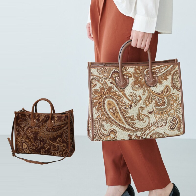 ペイズリー柄2WAYトートバッグ(ミッドガールアプリ/mid girl AppLiy  