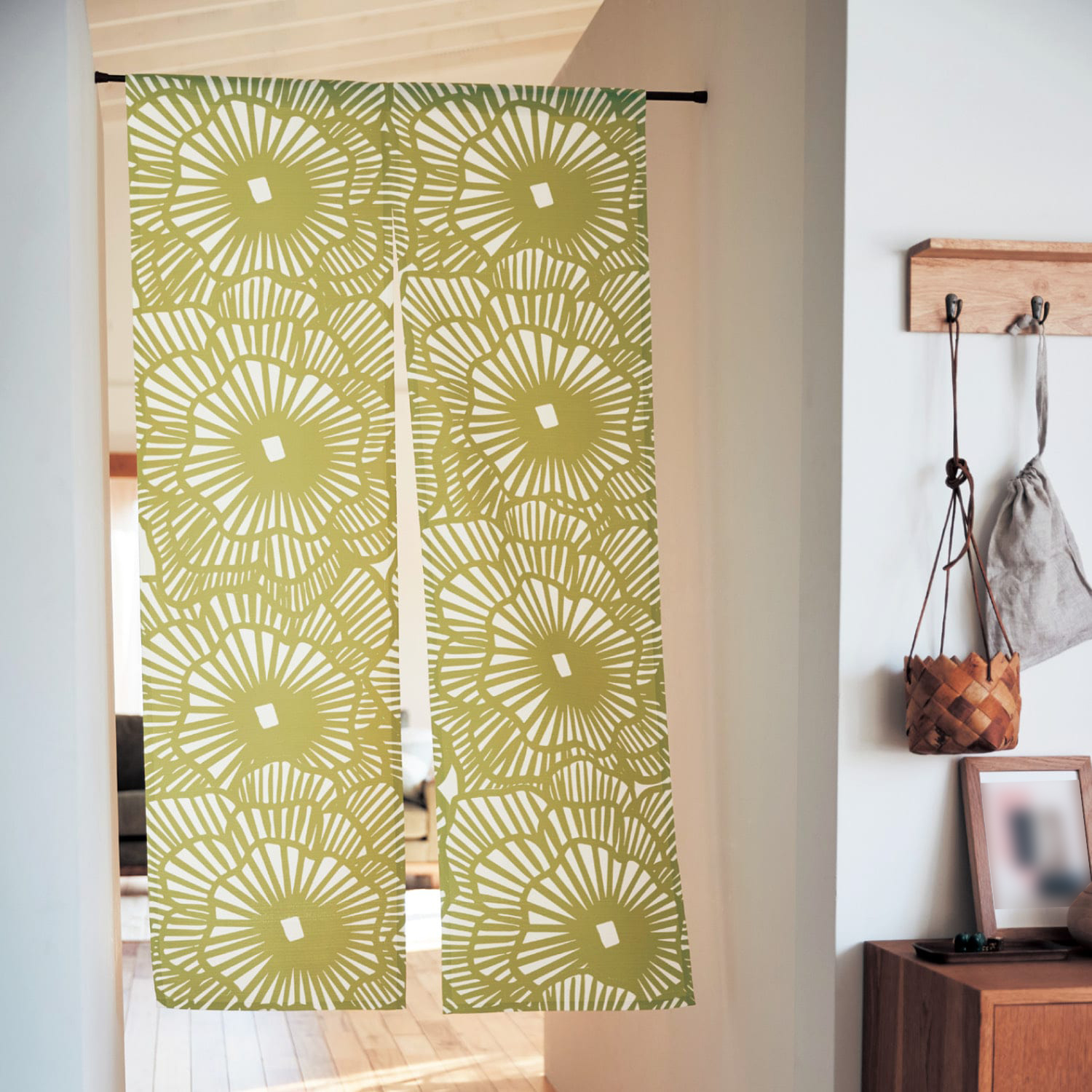 目隠しになる北欧調デザインのれん 通販のベルメゾンネット 目隠しになる北欧調デザインのれん 通販のベルメゾンネット