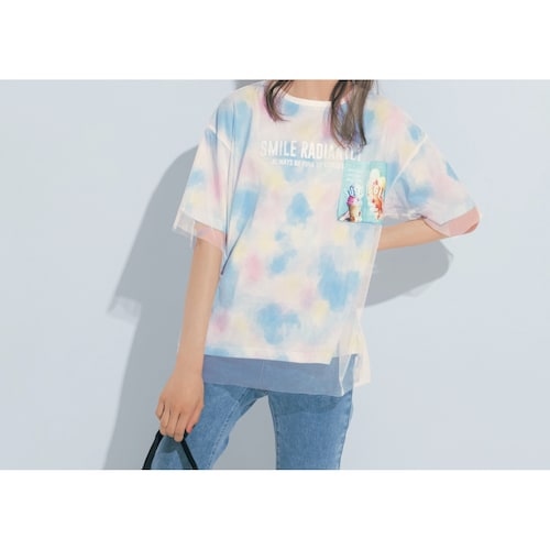 チュール重ね半袖Ｔシャツ 【子供服】