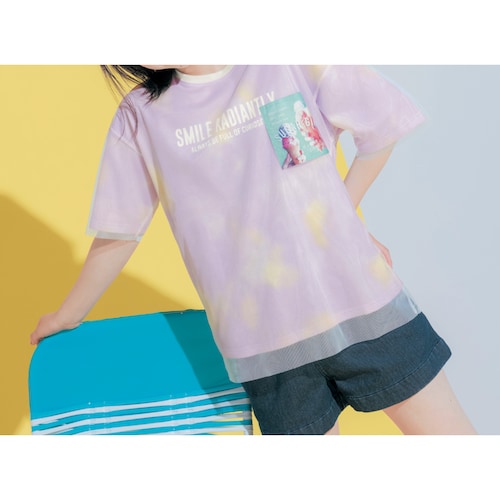 チュール重ね半袖Ｔシャツ 【子供服】