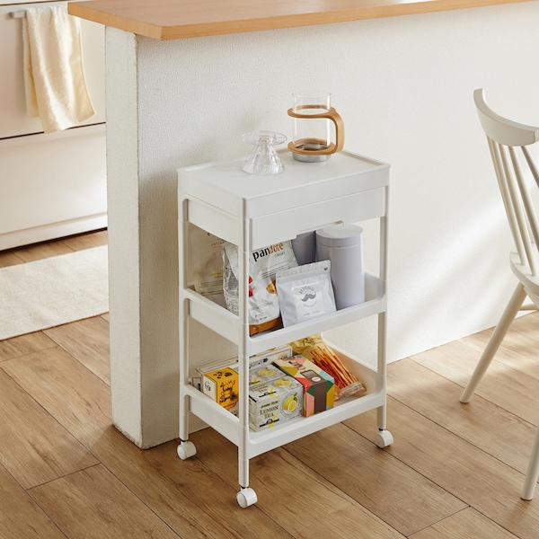 【ベルメゾン】引き出し付きマルチワゴン