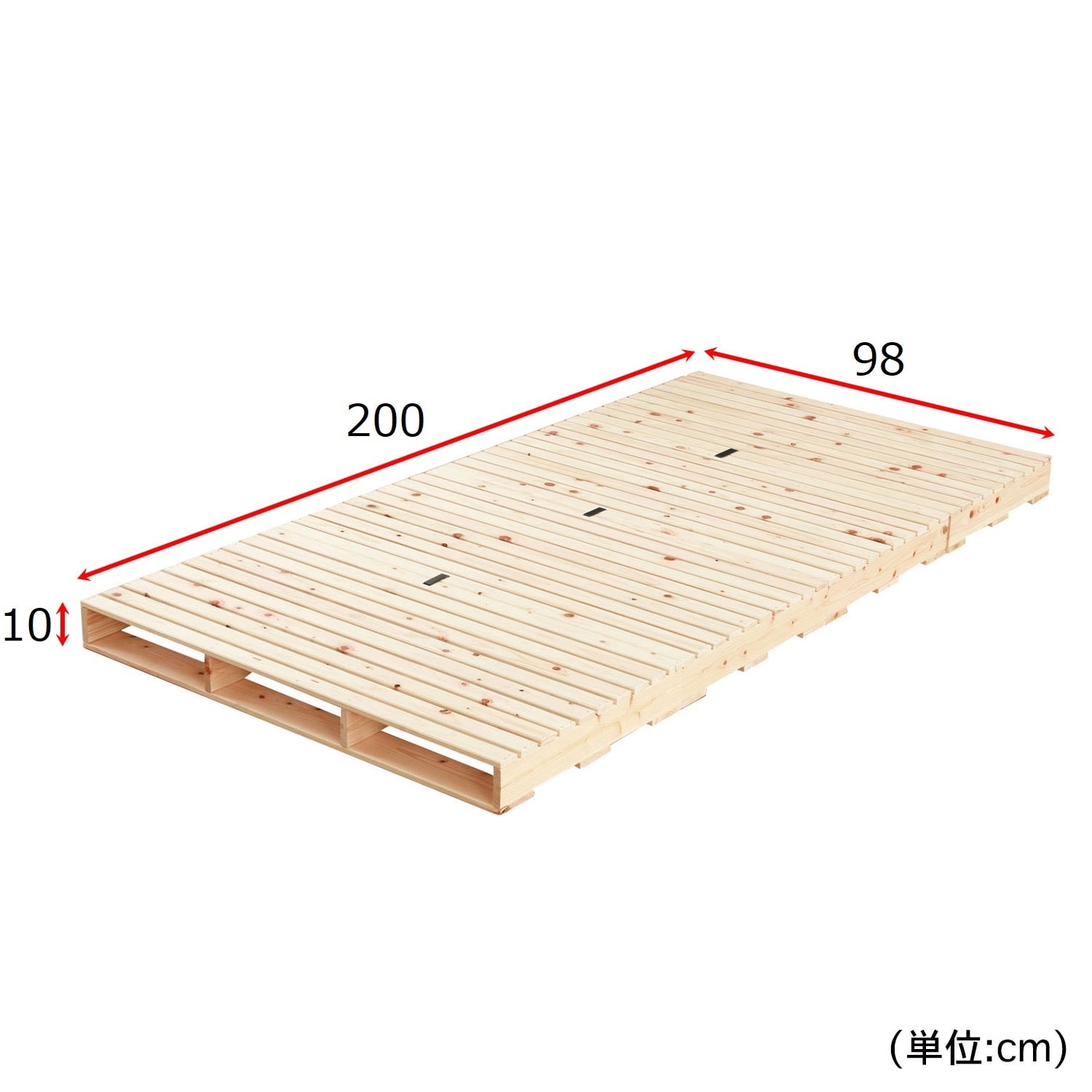繊細すのこで通気性と寝心地にこだわった国産ひのきの頑丈パレット風