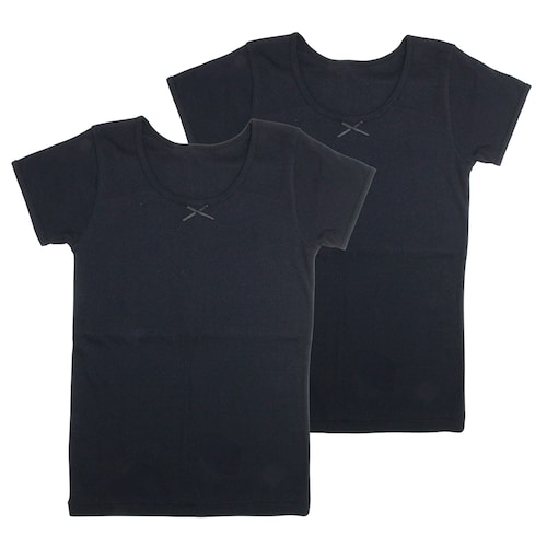 【２枚組】綿素材半袖インナー 胸二重吸水速乾 【子供・ジュニア】