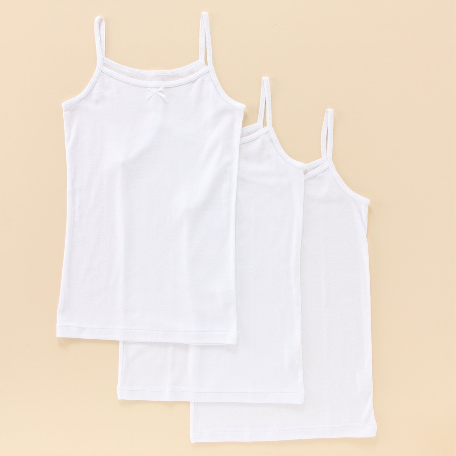 【ガロー/GARAU】【3枚組】綿素材キャミソール【子供・ジュニア】 【ガロー/GARAU】【3枚組】綿素材キャミソール【子供・ジュニア】