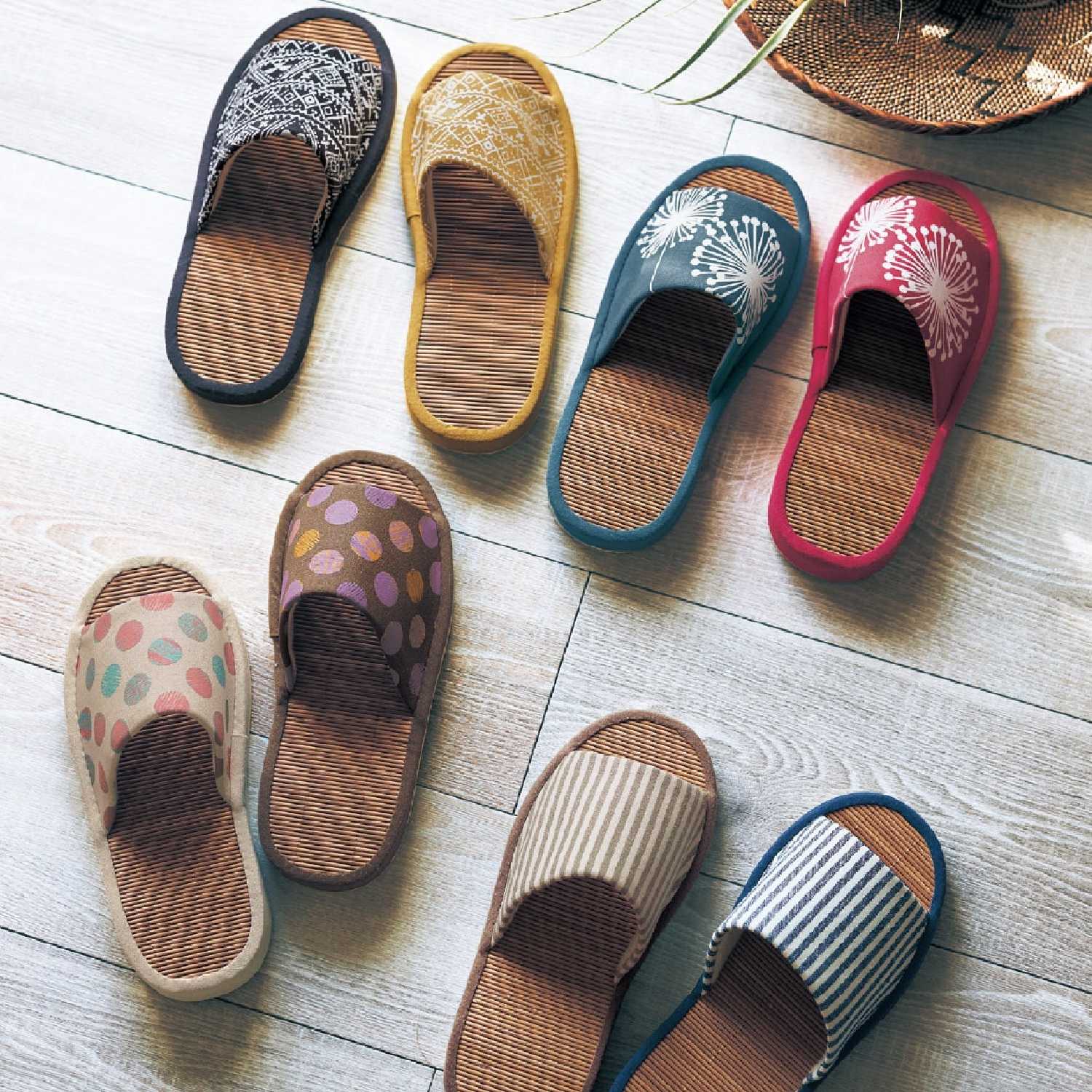 しなやかなひんやり竹スリッパ プリント 夏スリッパ 通販のベルメゾンネット しなやかなひんやり竹スリッパ プリント 夏スリッパ 通販のベルメゾンネット