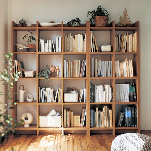 【ベルメゾン】すっきりデザインの頑丈リビングラック ・本棚