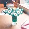 フラワー柄ペーパー加湿器［日本製］ 【卓上加湿器　電気のいらない気化式】